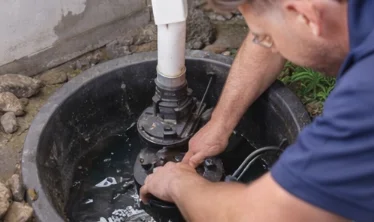 Sump pump basement service